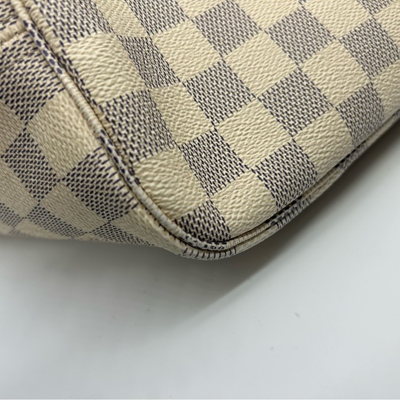 LOUIS VUITTON Damier Azur Neverfull MM With Pouch. Entrupy Verified Authentic - Picture 9 of 16